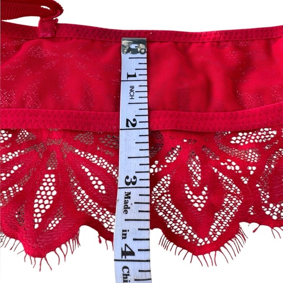 Victoria's Secret Pink 32C Date Super Push Up Bra Red Lace Front Close - Picture 16 of 16